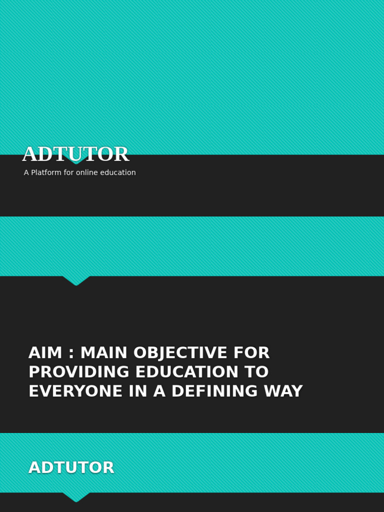 Online Tutoring Platform ADTUTOR | PDF | Learning | Internet