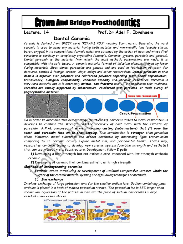 Dental Ceramics: Types and Strengthening Methods | PDF | Zirconium ...
