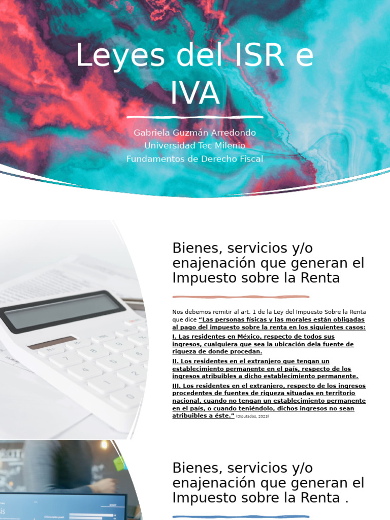 Leyes del ISR e IVA en México | PDF | Impuesto sobre la renta | Impuestos