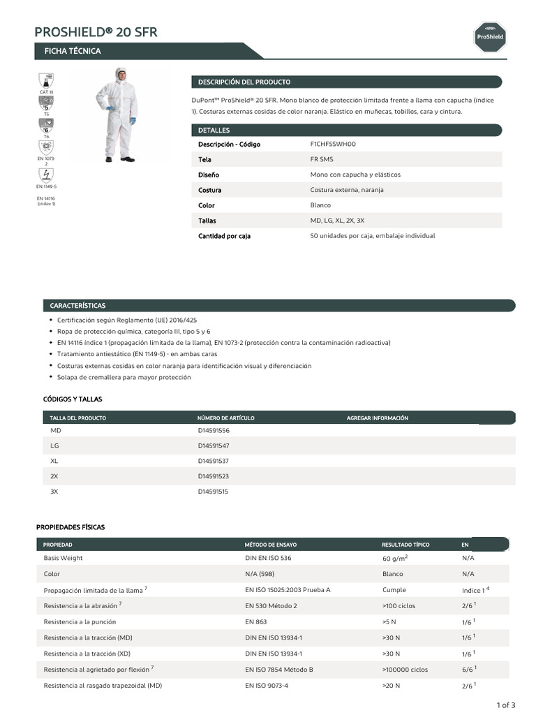 Proshield 20 SFR | PDF | Materiales