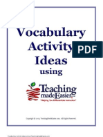 Vocabulary Activities Using TME