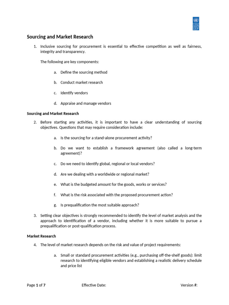 PSU - Sourcing of Suppliers - Sourcing and Market Research | PDF