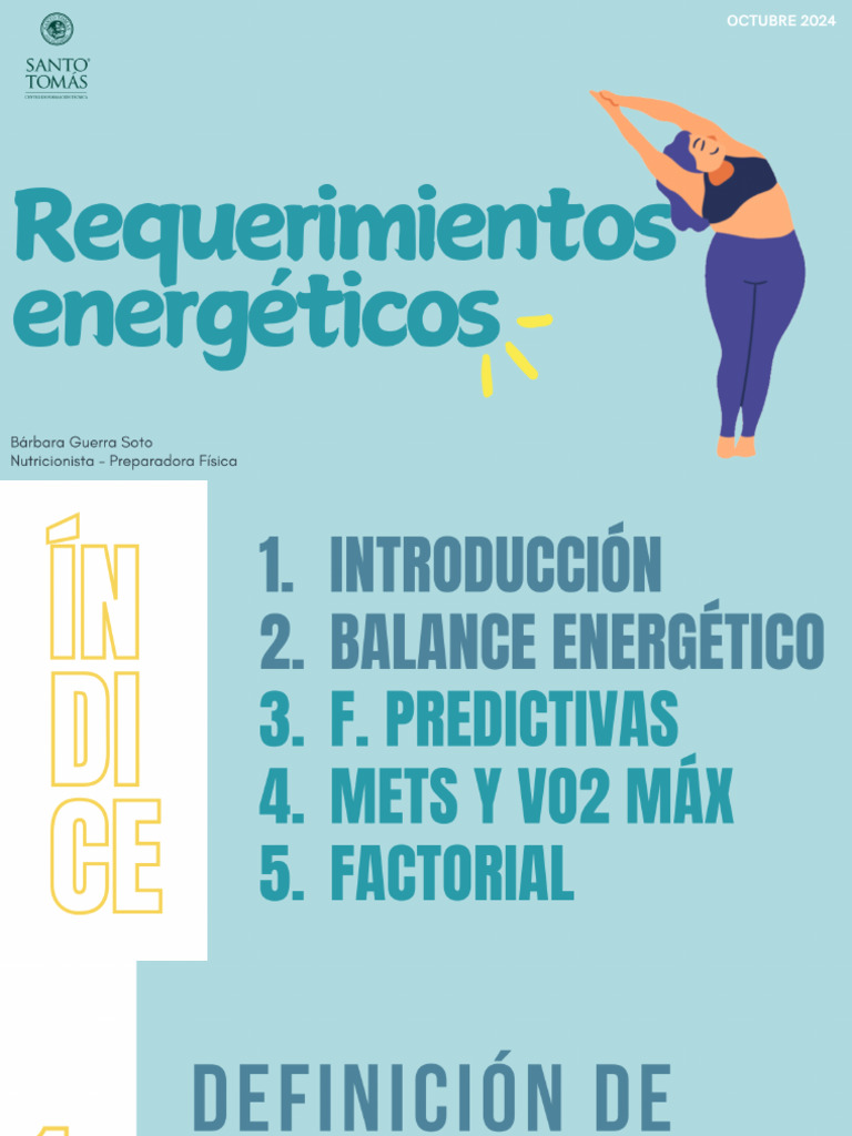 04 Requerimientos Energéticos | PDF | Nutrición | Dieta y nutrición
