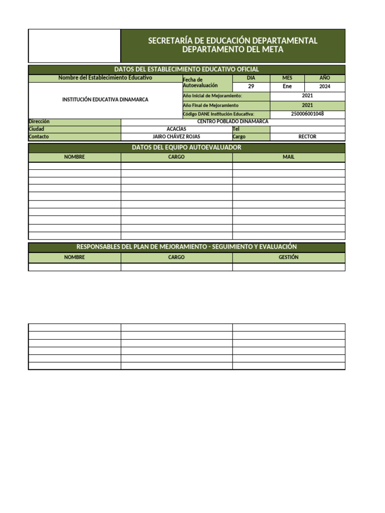 Informe de Autoevaluación Educativa 2023 | PDF | Plan de estudios ...