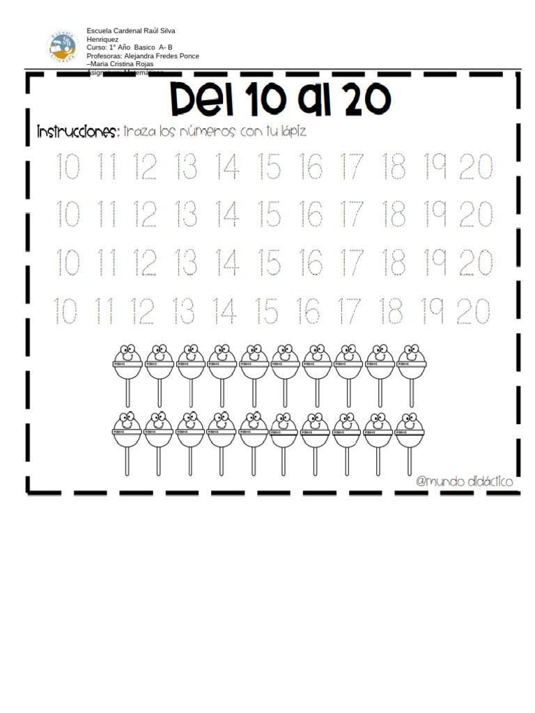 familia de 10 al 20 | PDF