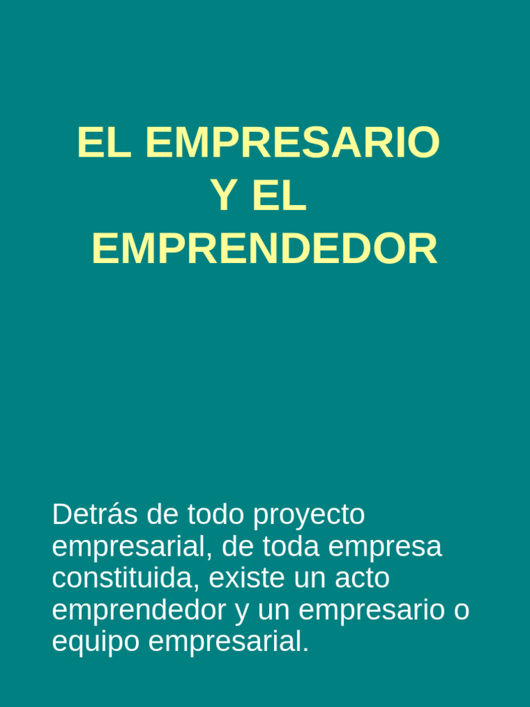 7.4 Empresario y El Emprend 40dp | PDF | Iniciativa empresarial | Business