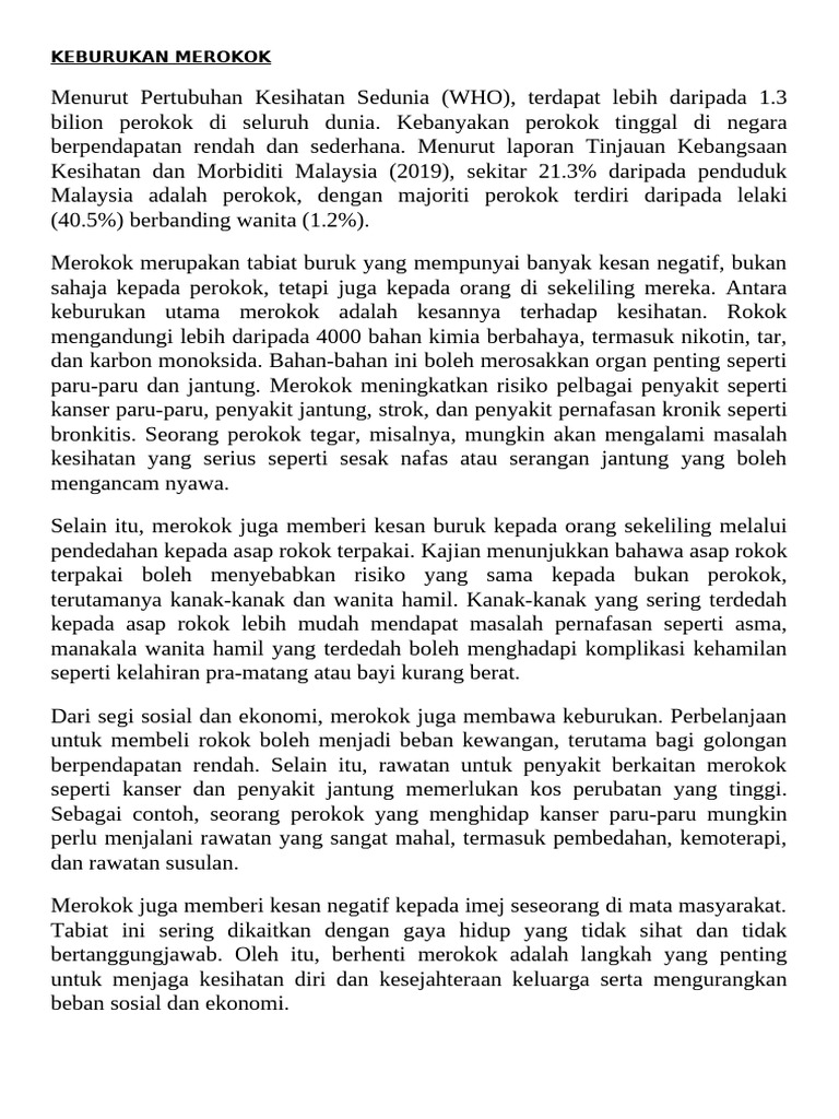 Keburukan Merokok | PDF
