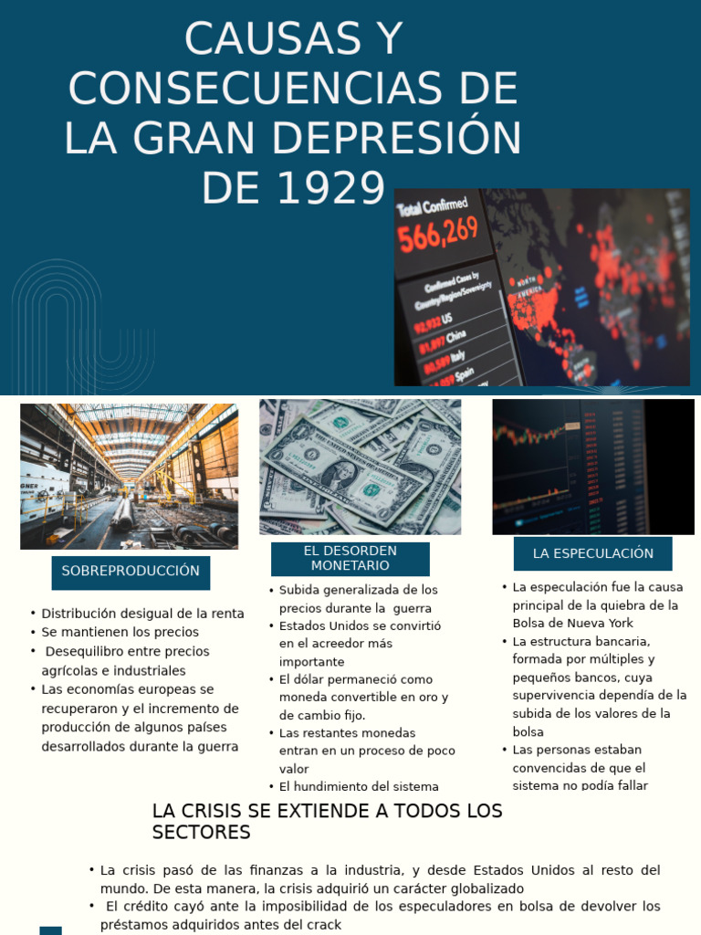 Causas y Consecuencias de La Gran Depres | PDF | Gran depresion | John ...