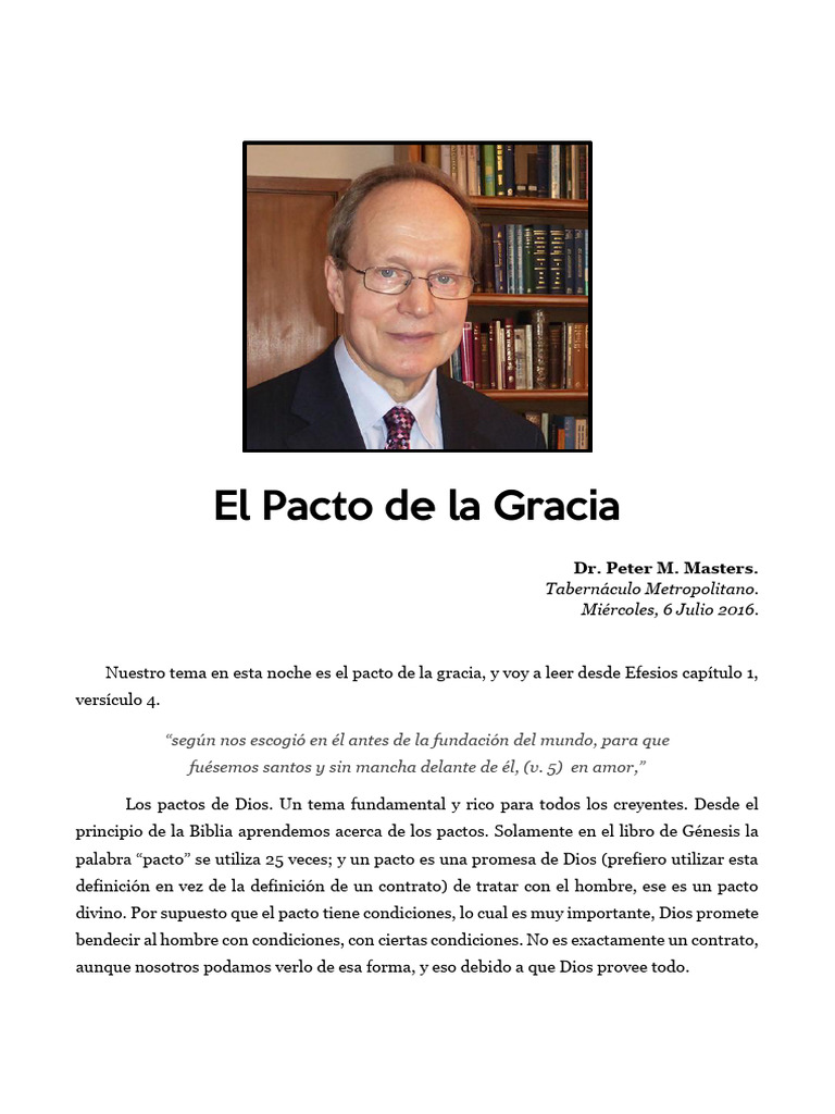 Pacto de la Gracia en el Federalismo 1689 | PDF | Cristo (título ...