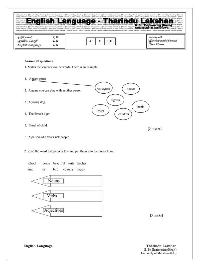Model Paper 001 | PDF
