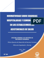 Guardia Hosp y Comun. en Los Estab, Asist, de Salud