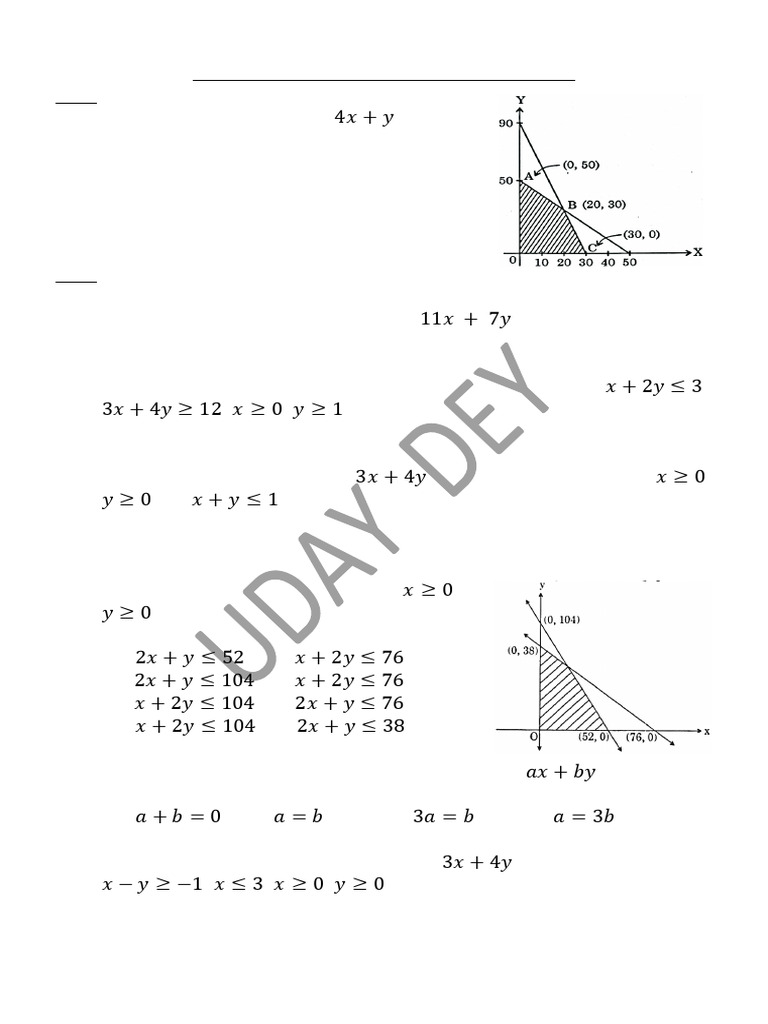 CH 12. Linear Programming Pyq | PDF | Linear Programming | Mathematical ...