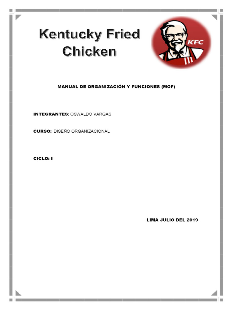 KFC 1 | PDF