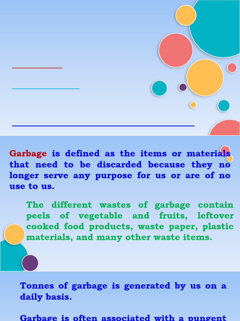 Understanding Garbage and Waste Management | PDF | Waste | Compost