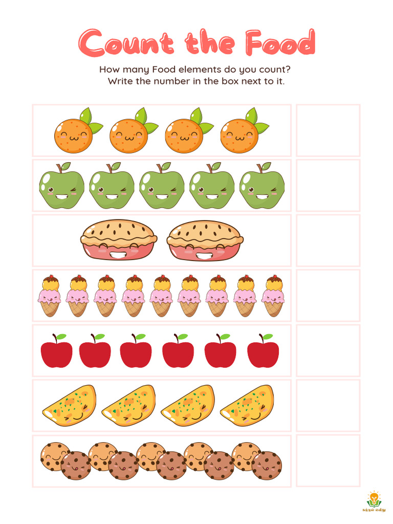 food-counting-worksheets | PDF