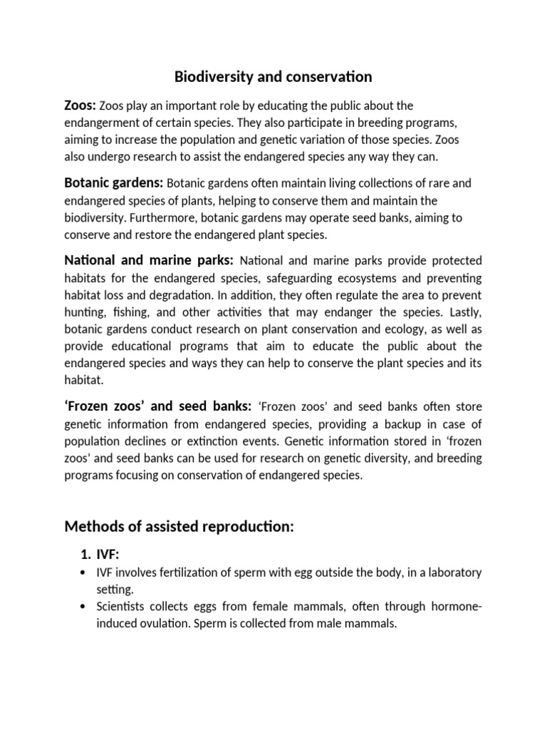 Biodiversity Conservation Strategies | PDF | Surrogacy | Conservation ...