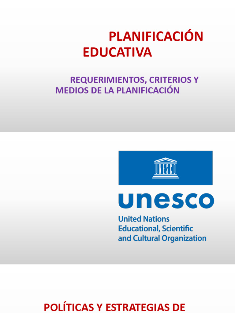 Planificacion Educativa | PDF | Unesco | Sustentabilidad