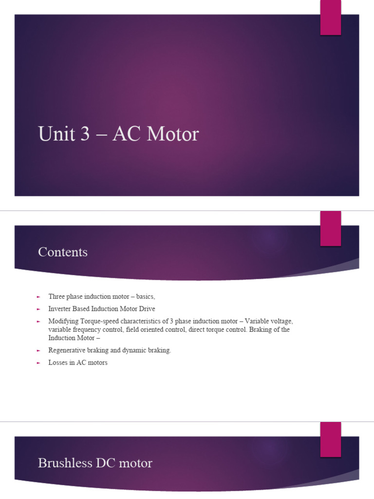 AC Motor Types and Control Techniques | PDF | Electric Motor ...