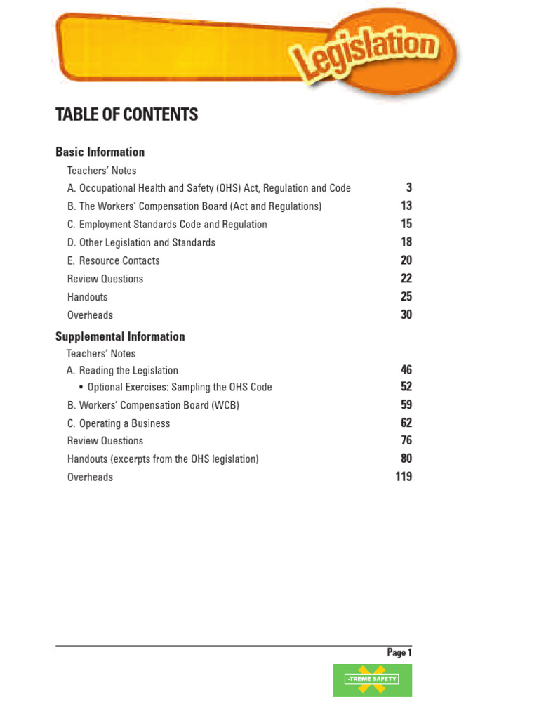 Enforcing Alberta OHS Legislation | PDF | Occupational Safety And ...