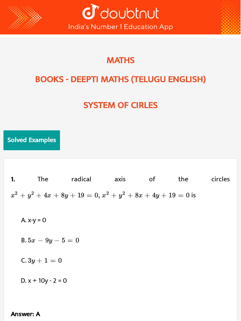Circle Geometry Problems and Solutions | PDF | Circle | Elementary Geometry