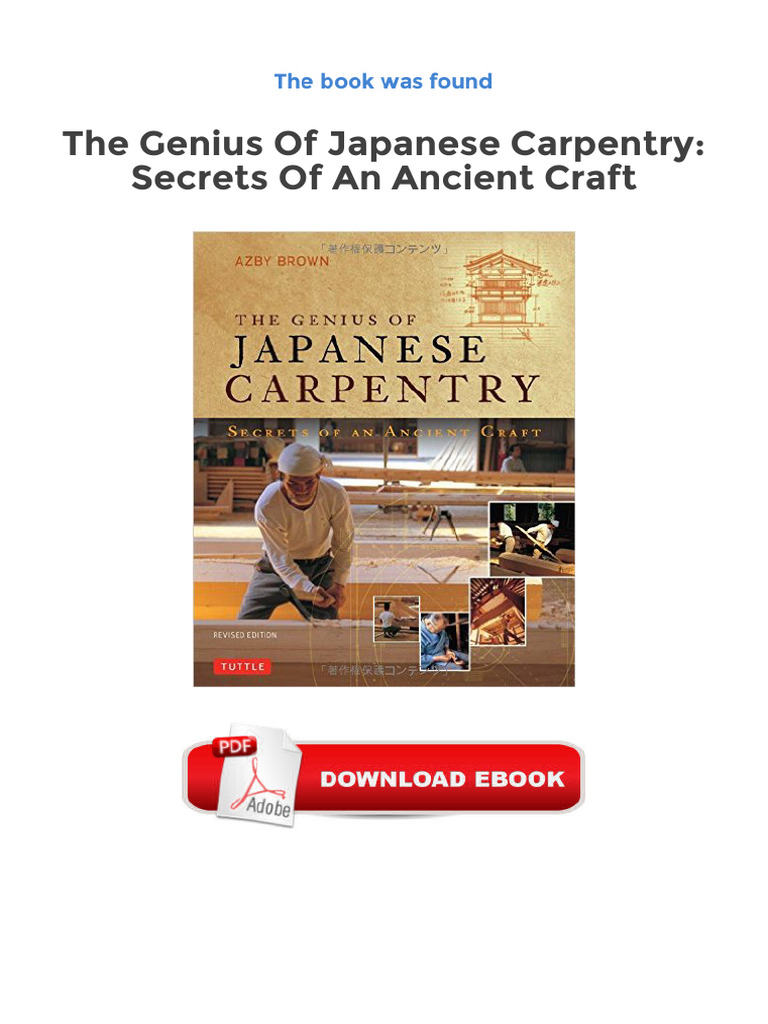 The Genius of Japanese Carpentry Secrets | PDF | Carpentry