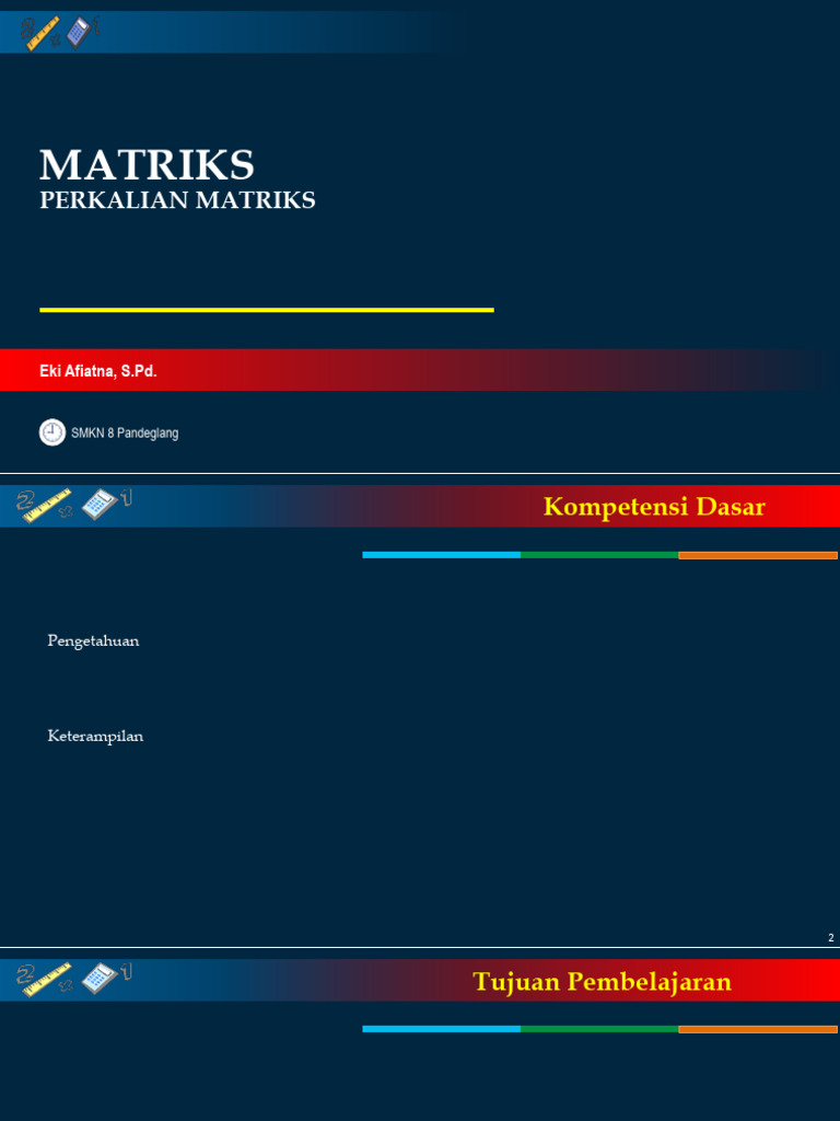 Operasi dan Perkalian Matriks Dasar | PDF