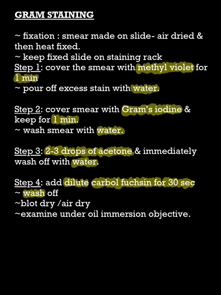 Gram Staining Techniques and Inferences | PDF | Staining ...