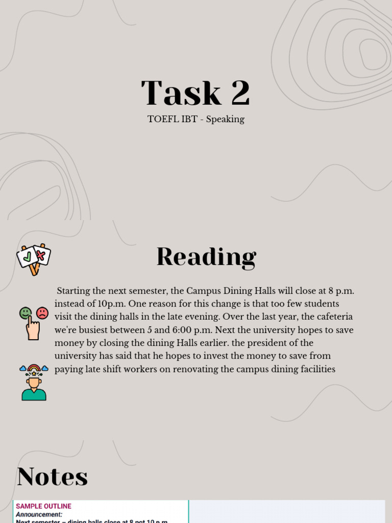 Task 2 - ToEFL IBT Speaking | PDF