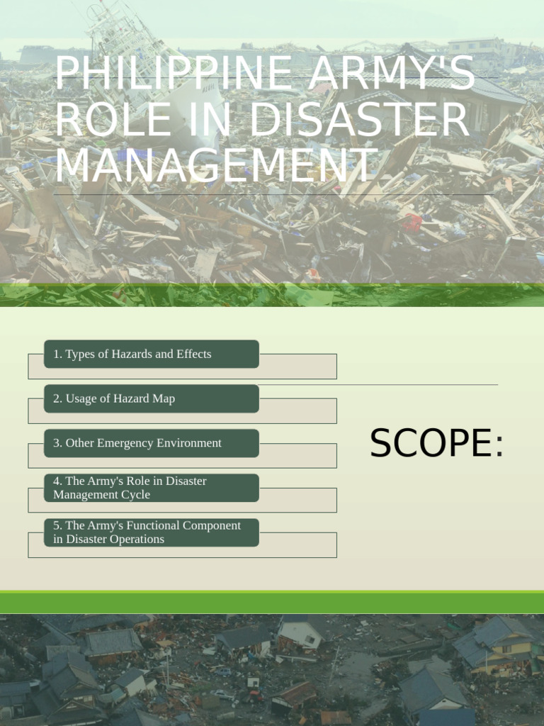 Philippine Army in Disaster Management | PDF | Natural Disasters ...