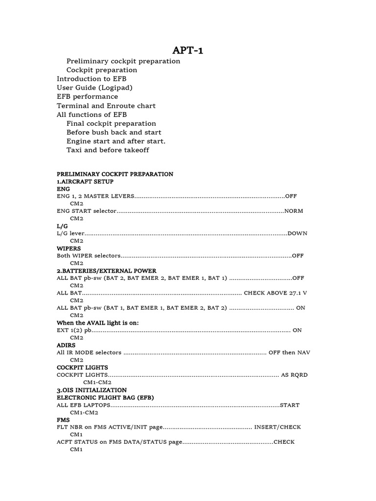 Apt 01 | PDF | Takeoff | Cockpit
