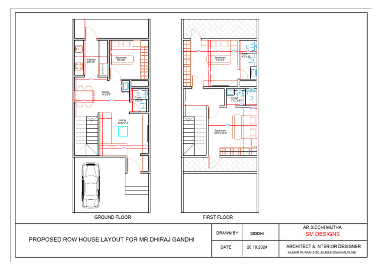 Proposed Row House Layout Design | PDF