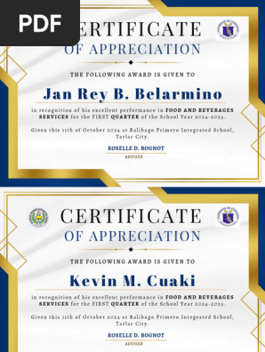 Copy of Gold and Black Modern Certificate of Appreciation