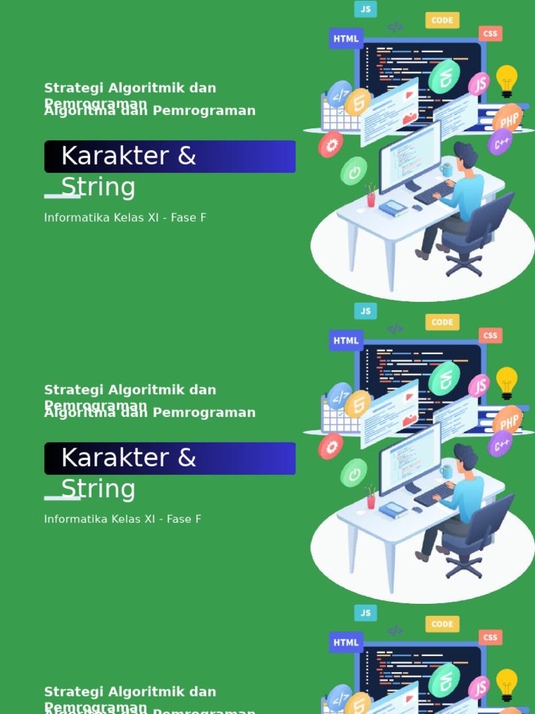 Karakter dan String dalam Pemrograman | PDF | Metode & Bahan Ajar ...