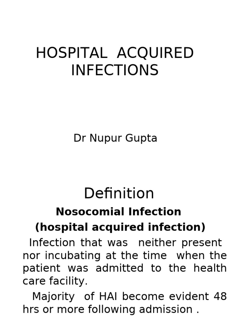 Hospital Acquired Infections | PDF | Hospital Acquired Infection ...