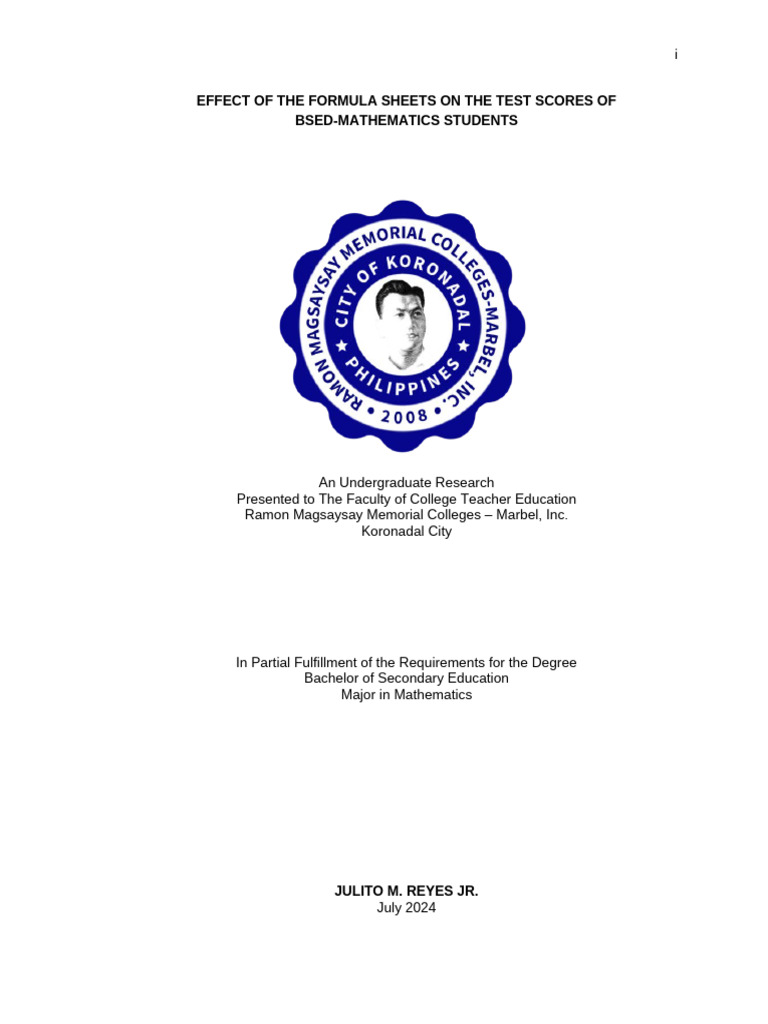Mathematics Research Final | PDF | Mathematics | Critical Thinking
