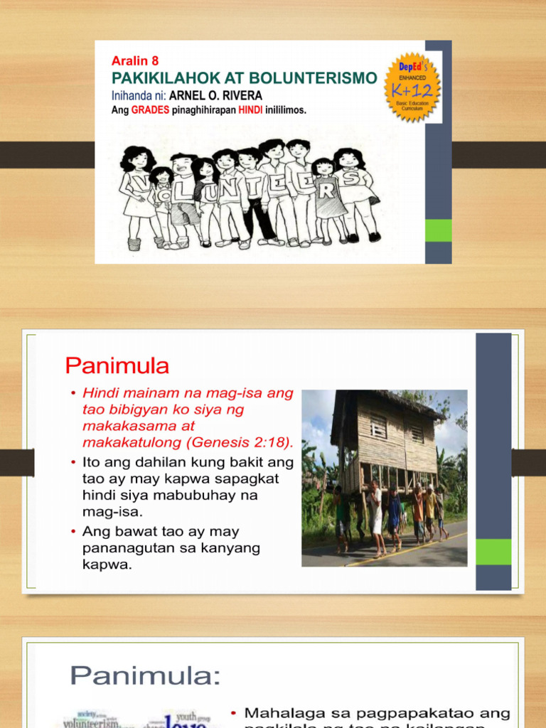 Week 8-Pakikilahok at Bolunterismo | PDF