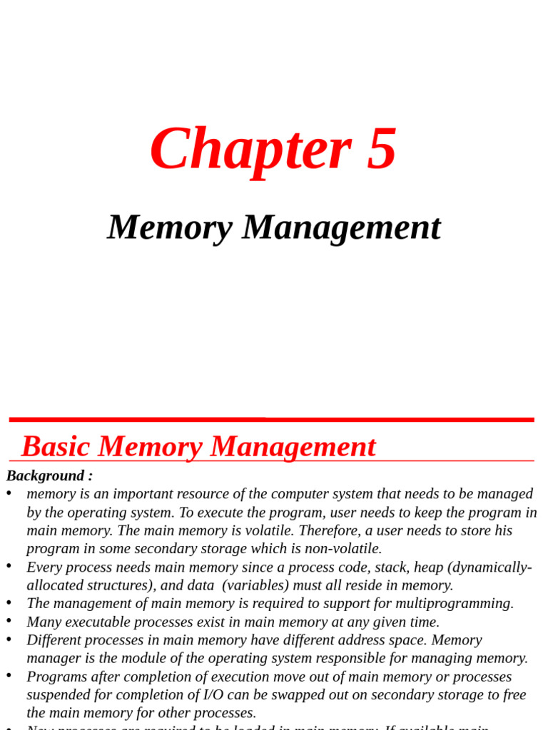 Secondary Memory Management in OS | PDF | Process (Computing ...