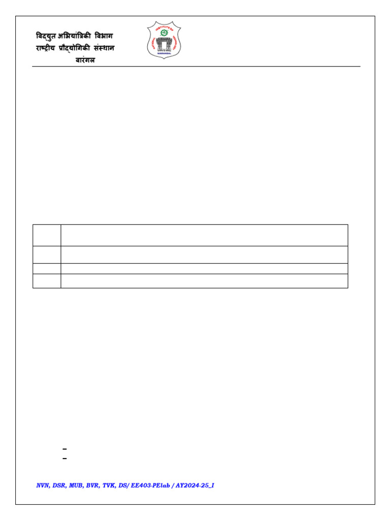 Lecture plan ee403 power electronics lab 2024 25 pdf power inverter