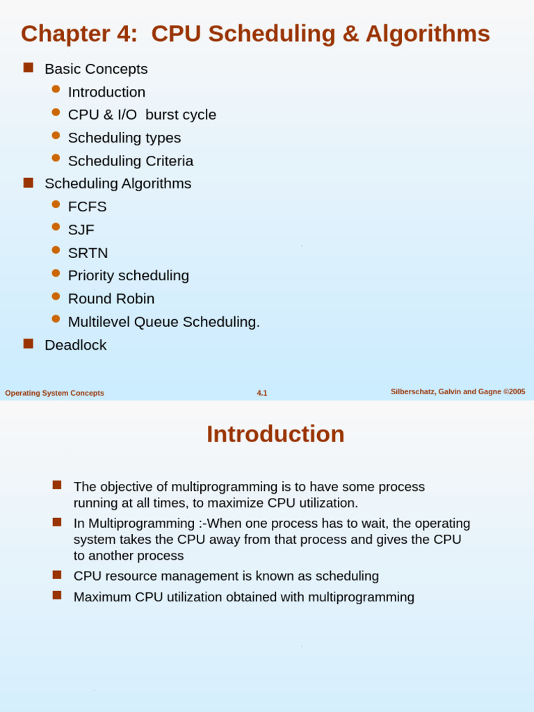 Chapter 4 CPU Scheduling | PDF | Scheduling (Computing) | Process ...