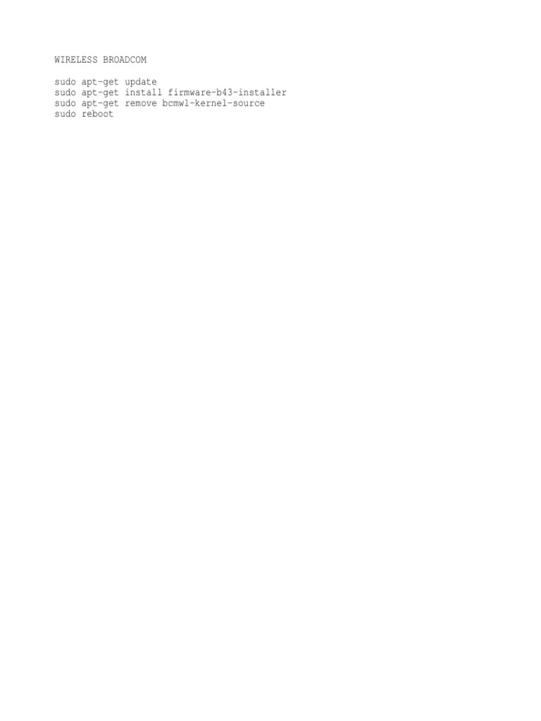 Broadcom Wireless Setup Guide | PDF