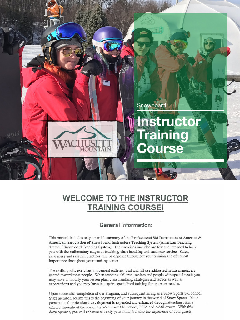 Snowboard Instructor Training Guide | PDF