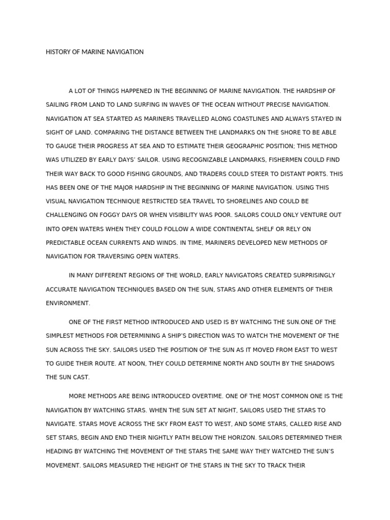 HISTORY OF MARINE NAVIGATION PDF Navigation Radio