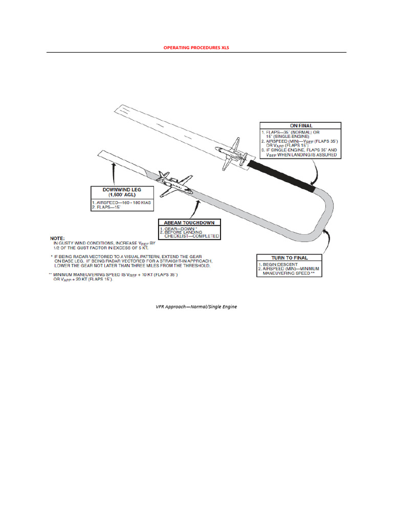 C560 XLS Operating Procedures Overview | PDF | Takeoff | Turbine Engine ...