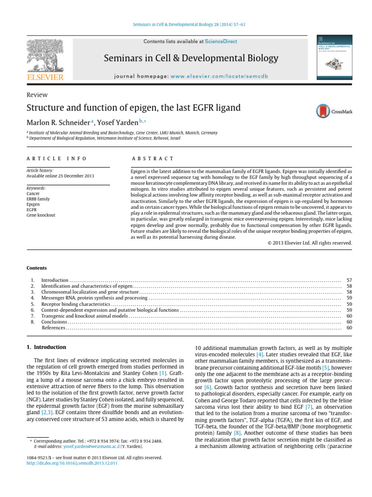 1 s2.0 S1084952113001407 Main | PDF | Epidermal Growth Factor Receptor ...