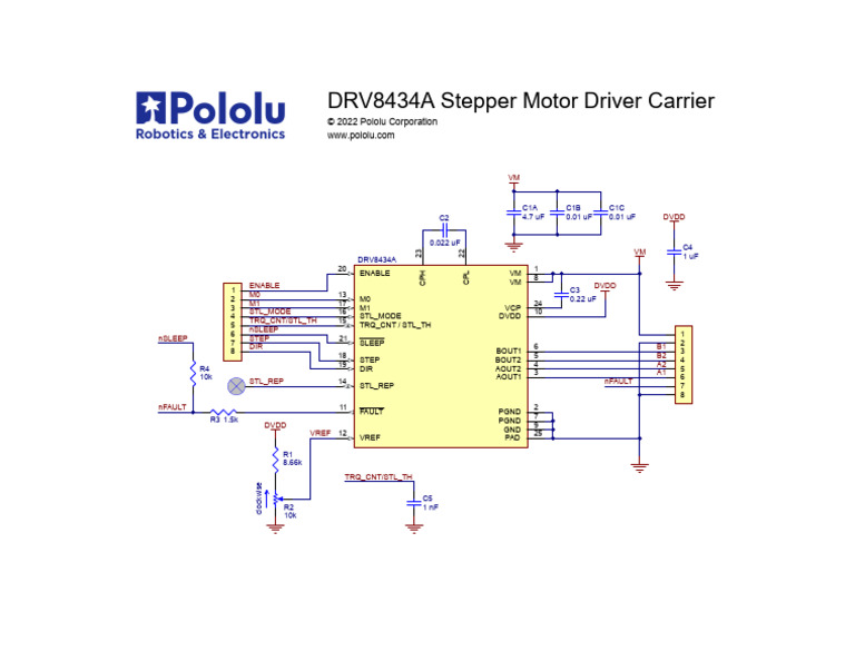 drv8434asteppermotordrivercarrierschematicdiagram PDF