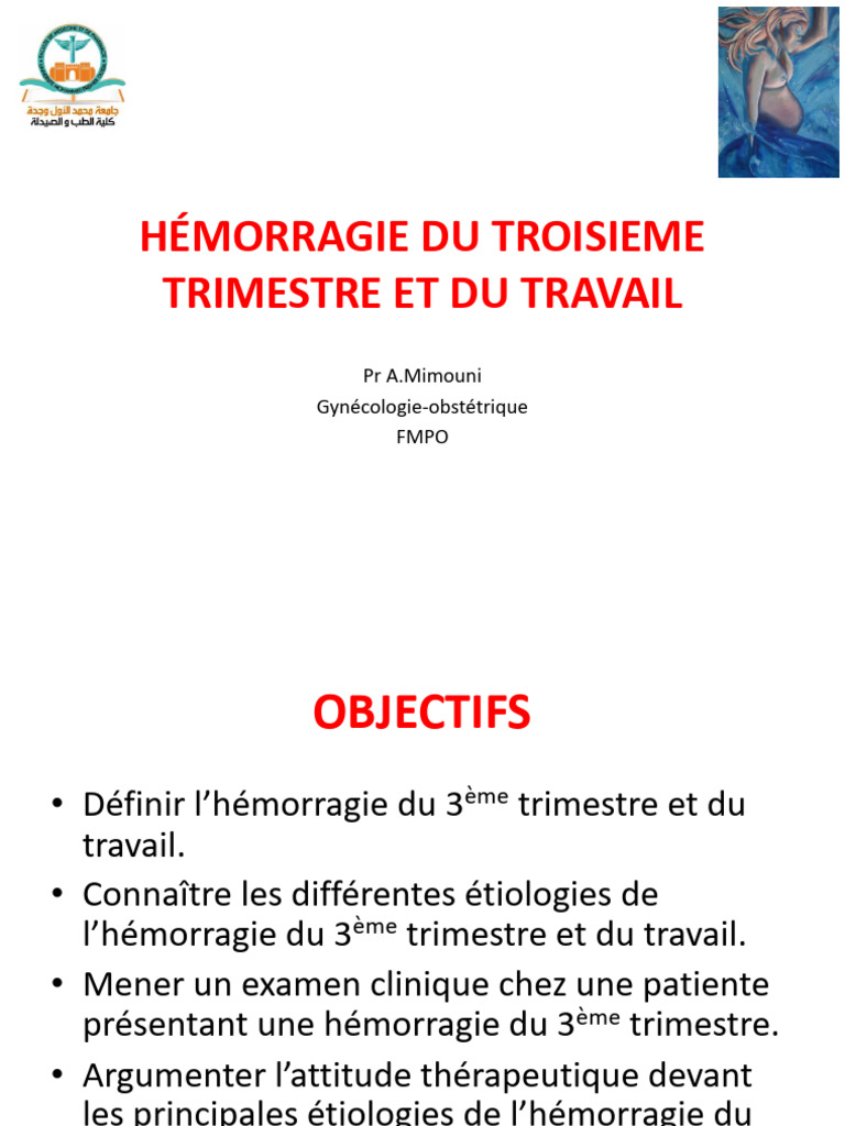 Hémorragies du 3ème trimestre de grossesse | PDF | Accouchement ...