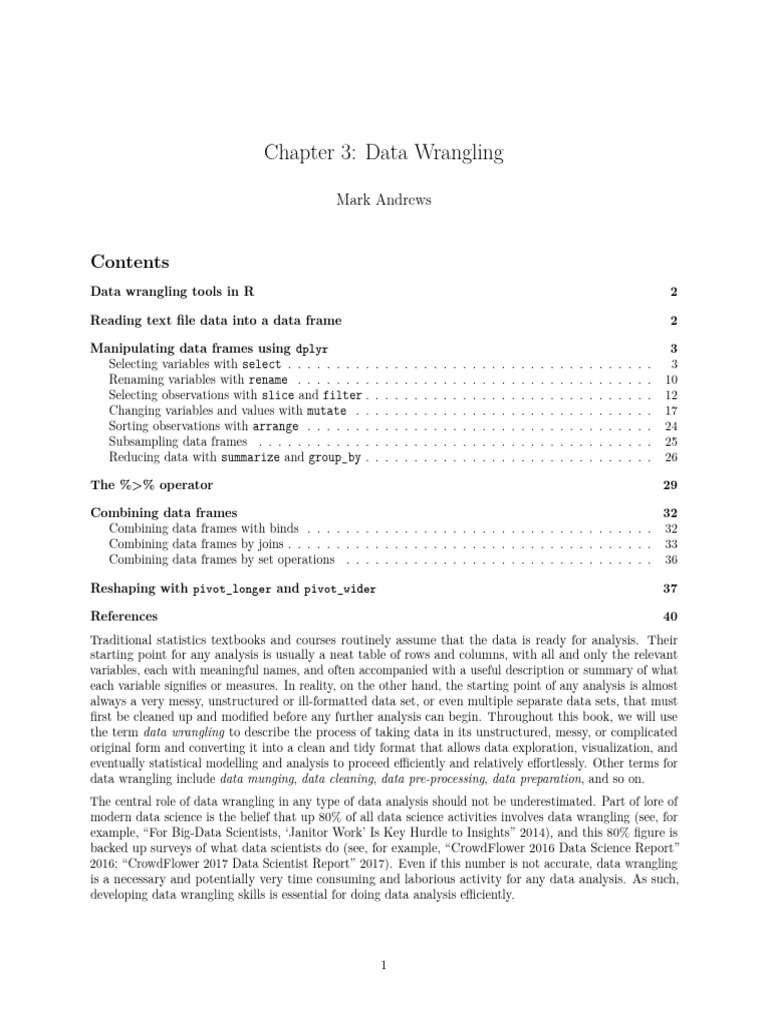 Data Wrangling Techniques in R | PDF | Comma Separated Values | Regular ...