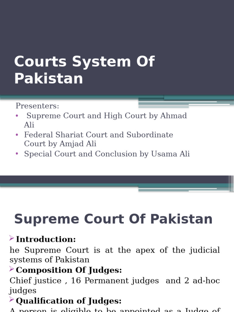 Courts System Of Pakistan | PDF | Judge | Tribunal