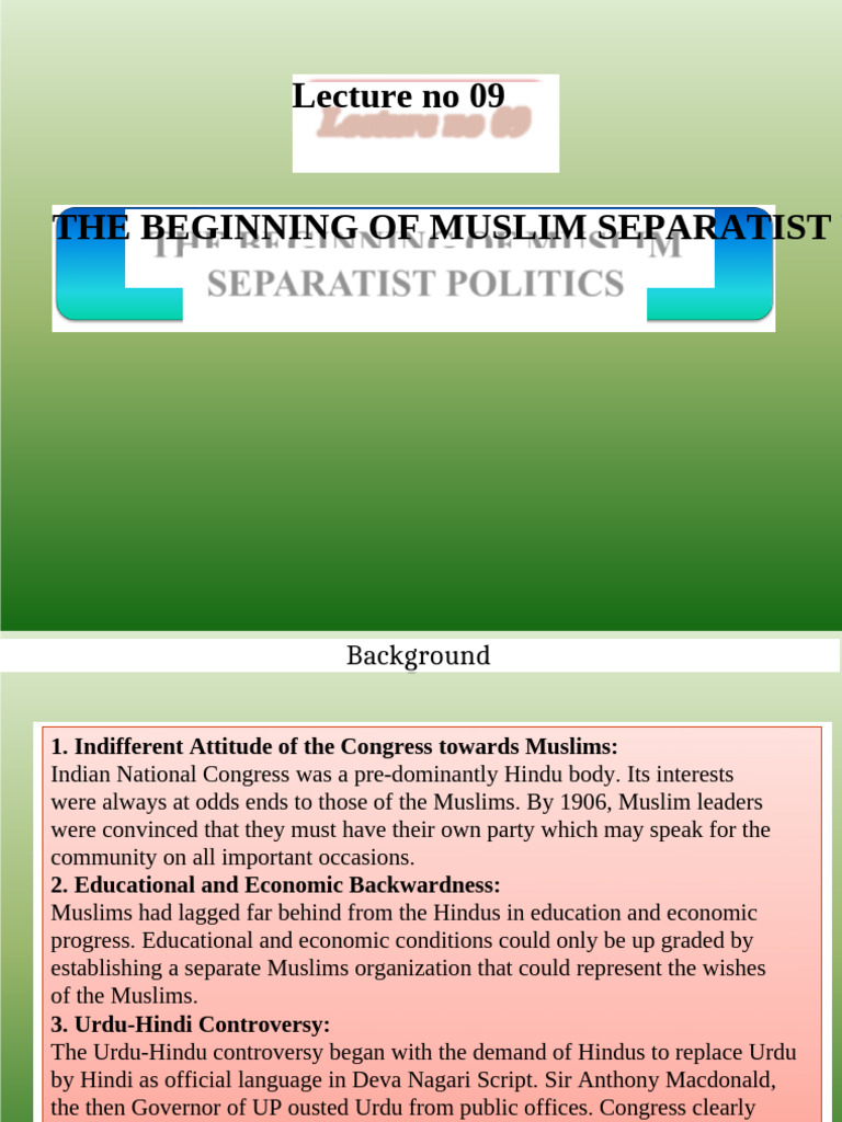 Origins of the All India Muslim League | PDF | All India Muslim League ...