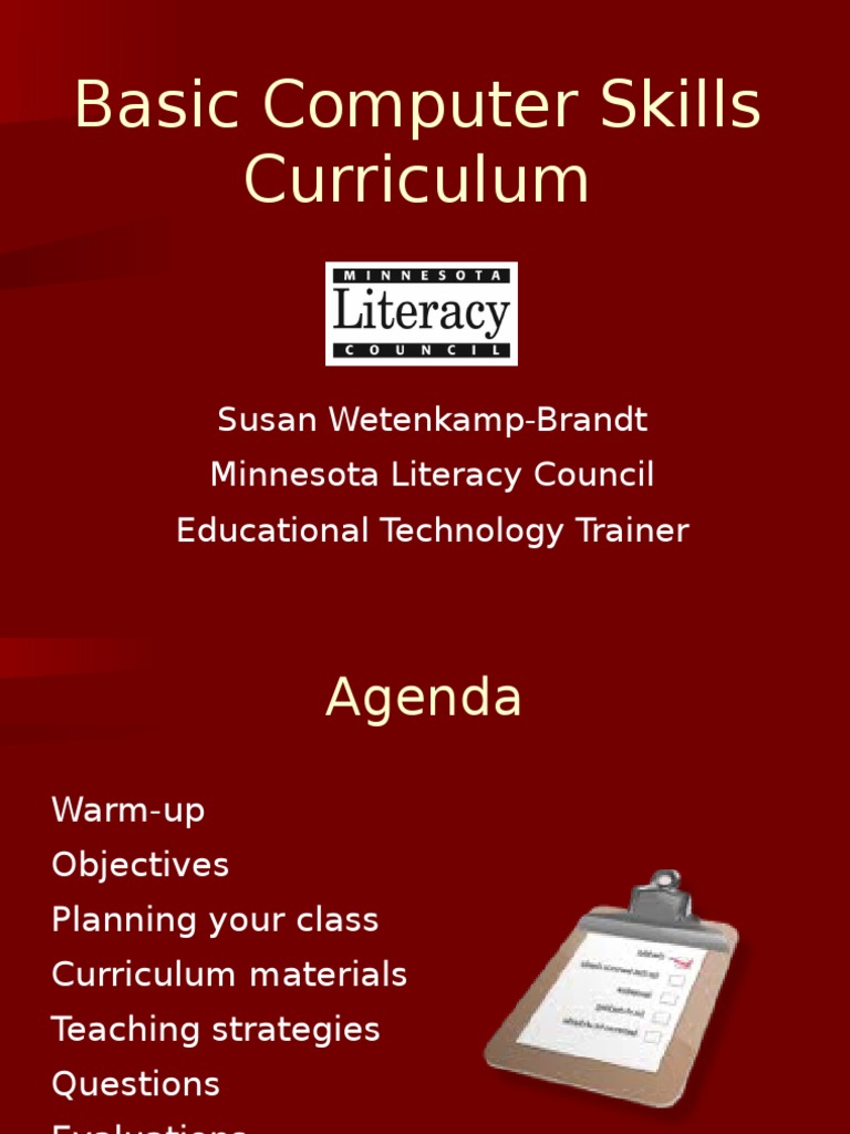 Basic Computer Skills Curriculum | PDF | Competence (Human Resources ...